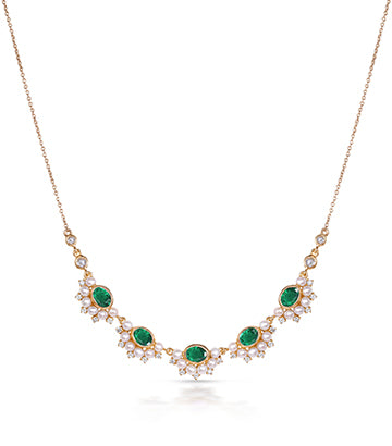 Pearl,Diamond and Emerald necklace